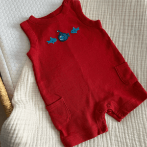 0-3 Month Gymboree Shark Submarine Romper — Toris Reborn Babies