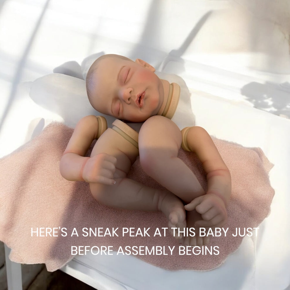 sunny – realistic closed eyed reborn baby girl doll | handcrafted newborn