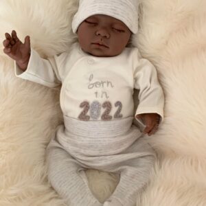 Bi-Racial Closed Eyes Louis Reborn Doll