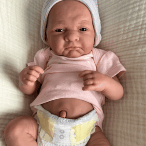 Fussy Preemie Partially Reborned Berenguer Doll Girl With New Reborn Doll Newborn Gray Eyes — Toris Reborn Babies