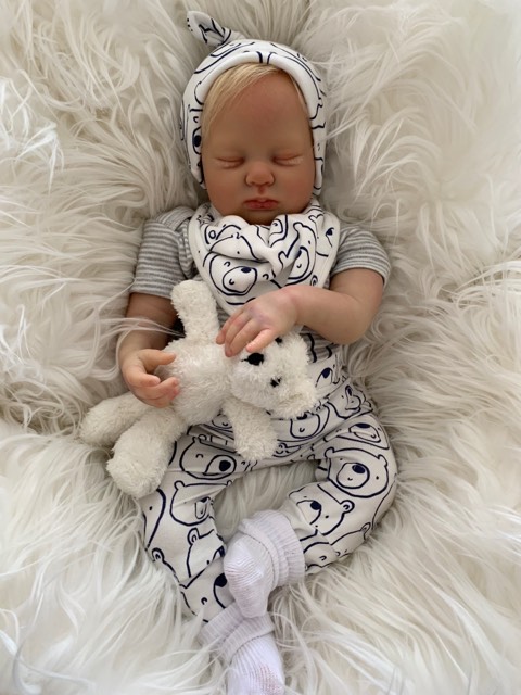 George Closed Eyes Reborn Doll