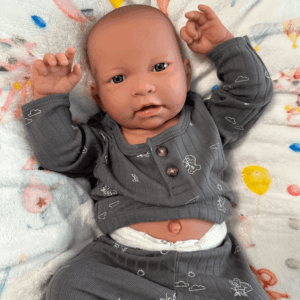 Newborn 19 inch Boy Partially Reborned Berenguer Doll With NEW Reborn Doll Newborn Gray Eyes! — Toris Reborn Babies