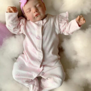 sunny – realistic closed eyed reborn baby girl doll | handcrafted newborn