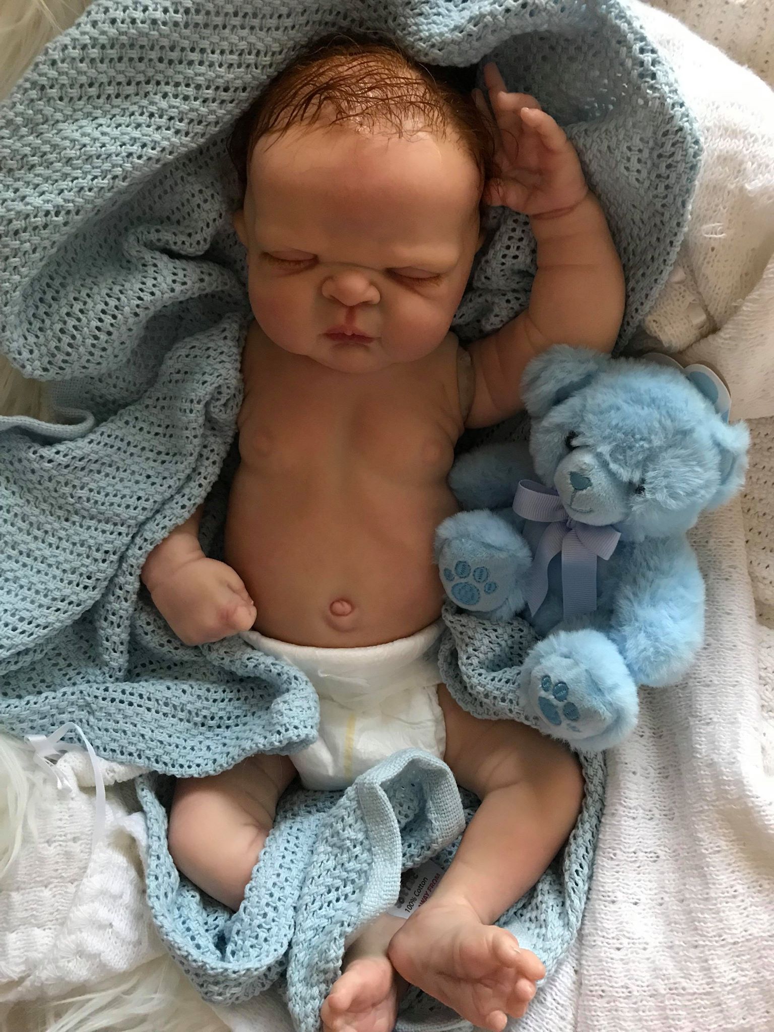 Toby Closed Eyes Full Bodied Reborn Doll